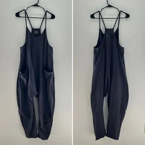 Free People Movement Hot Shot Onesie Washed Black Size Small - Picture 4 of 13